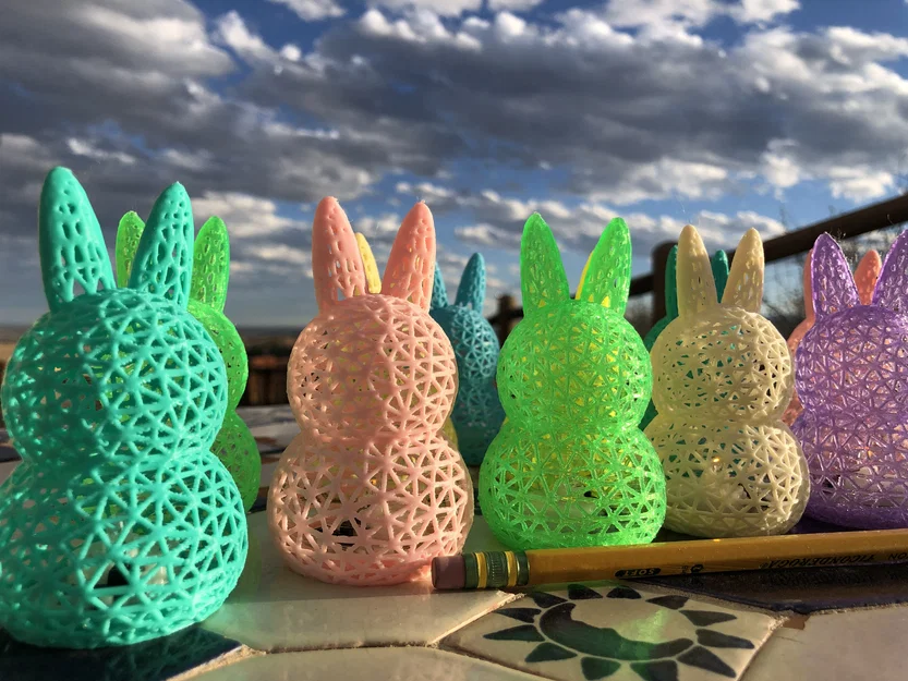 Chú thỏ Phục sinh kèm đèn LED tea light - Image 1