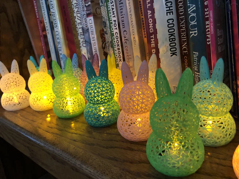 Chú thỏ Phục sinh kèm đèn LED tea light - Image 2