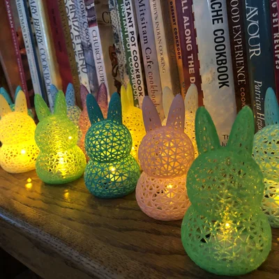 Chú thỏ Phục sinh kèm đèn LED tea light