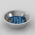 Miếng chặn thức ăn 3D cho bát 150mm - Giúp chó ăn chậm, khỏe mạnh - Thumbnail 1