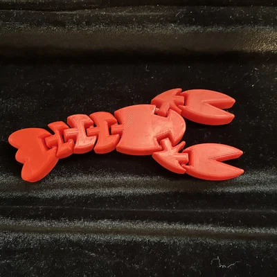 Mô hình tôm hùm khớp nối (Articulated Fidget Lobster) in 3D