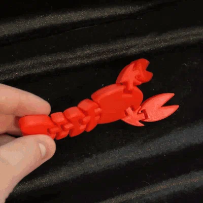 Mô hình tôm hùm khớp nối (Articulated Fidget Lobster) in 3D