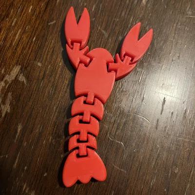 Mô hình tôm hùm khớp nối (Articulated Fidget Lobster) in 3D