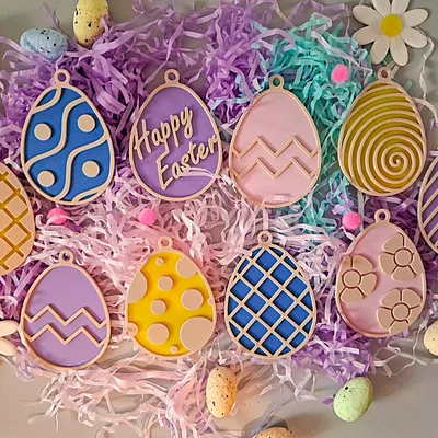 Bộ Mặt Dây Chuyền Trứng Phục Sinh (Easter Egg Pendant Set)