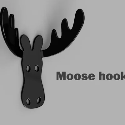 Móc treo hình con nai sừng tấm (Moose hook)
