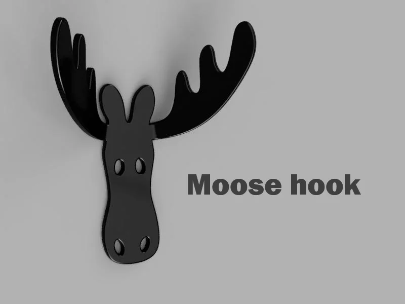Móc treo hình con nai sừng tấm (Moose hook)