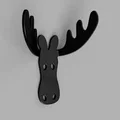 Móc treo hình con nai sừng tấm (Moose hook) - Thumbnail 2