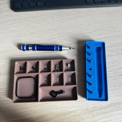 Khay 3D Gridfinity sắp xếp linh kiện và ốc vít khi sửa chữa