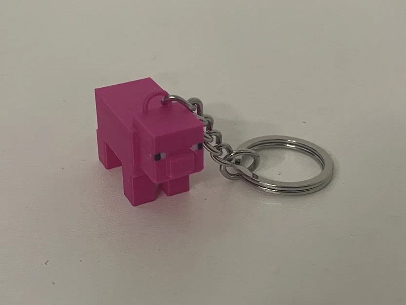 Móc khóa Heo Minecraft (Minecraft Pig Keychain) - Image 2