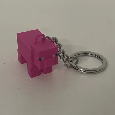 Móc khóa Heo Minecraft (Minecraft Pig Keychain)