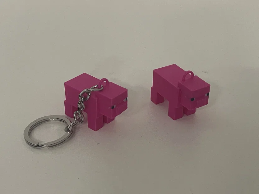 Móc khóa Heo Minecraft (Minecraft Pig Keychain) - Image 3