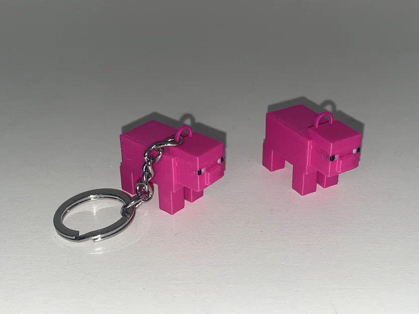 Móc khóa Heo Minecraft (Minecraft Pig Keychain) - Image 4