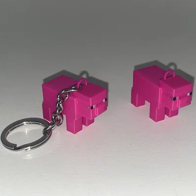 Móc khóa Heo Minecraft (Minecraft Pig Keychain)