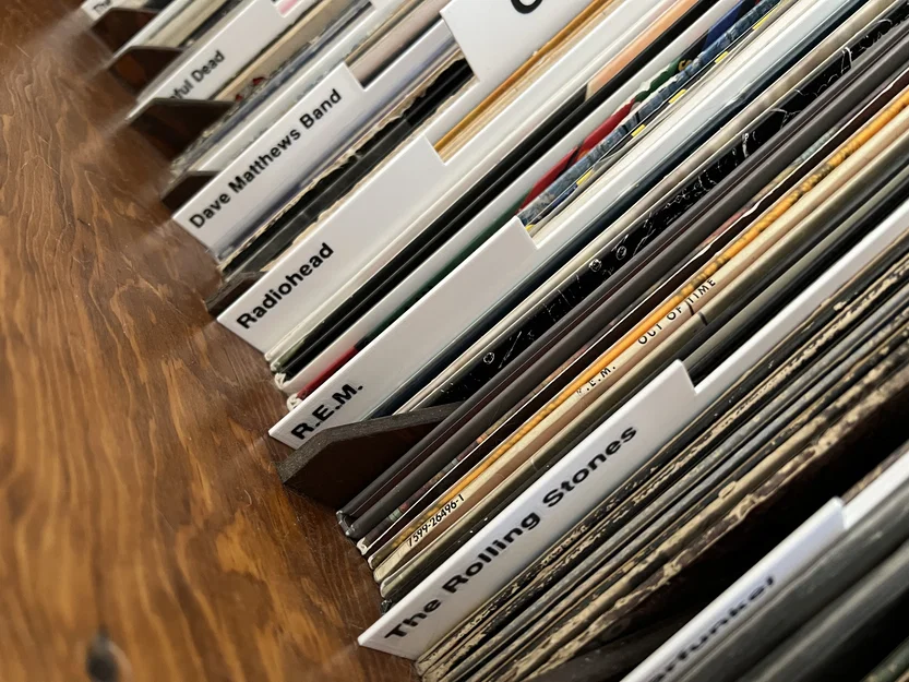 Bộ tấm ngăn phân loại đĩa than Vinyl (A-Z) và thẻ tên ban nhạc - Image 3