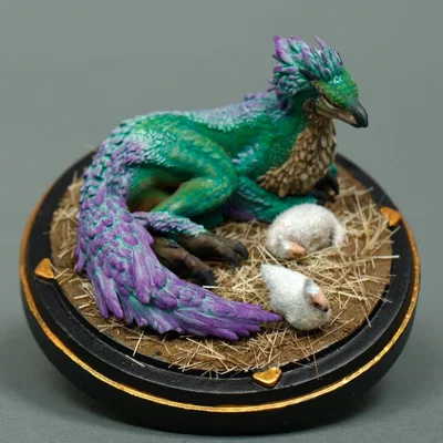 Mô hình Seikret đang nghỉ ngơi từ Monster Hunter Wilds