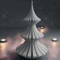 Cây thông Noel thanh lịch in Vase Mode cho nến Tealight - Thumbnail 2