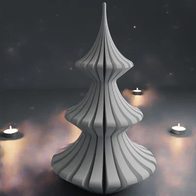 Cây thông Noel thanh lịch in Vase Mode cho nến Tealight