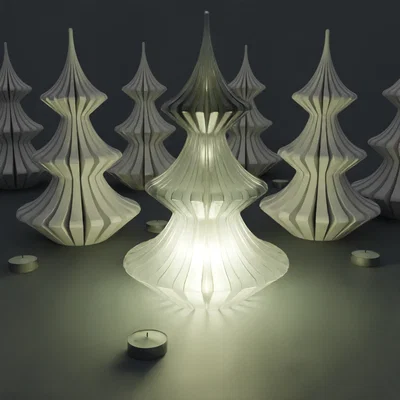 Cây thông Noel thanh lịch in Vase Mode cho nến Tealight