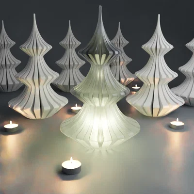 Cây thông Noel thanh lịch in Vase Mode cho nến Tealight
