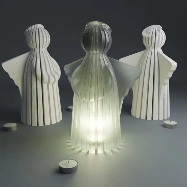 Thiên thần phong cách segmented đơn giản - In chế độ Vase mode - Image 3