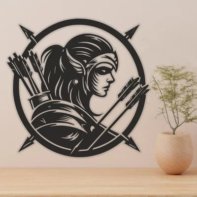 Tranh treo tường 3D Nữ chiến binh - Mẫu in STL độc đáo