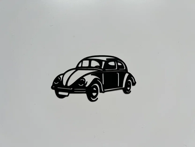 Mô hình trang trí tường hình xe Volkswagen Beetle cổ điển - Image 1