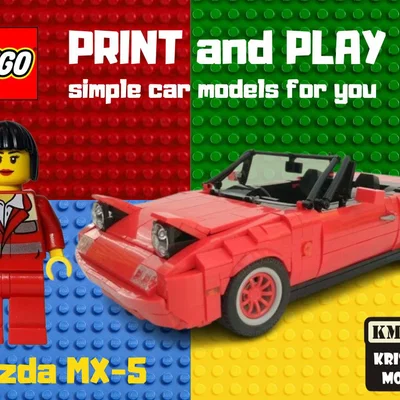 Mô hình 3D xe LEGO Mazda MX-5 Miata – Tự in và lắp ráp cực đơn giản