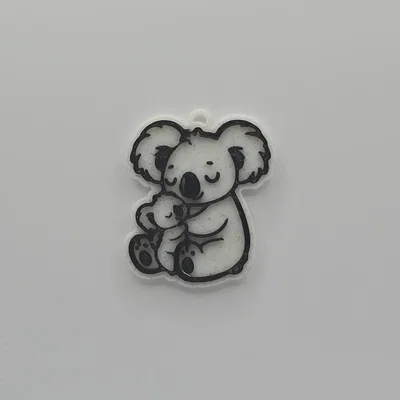 Móc khóa hình mẹ con gấu Koala dễ thương - Mẫu in 3D ý nghĩa