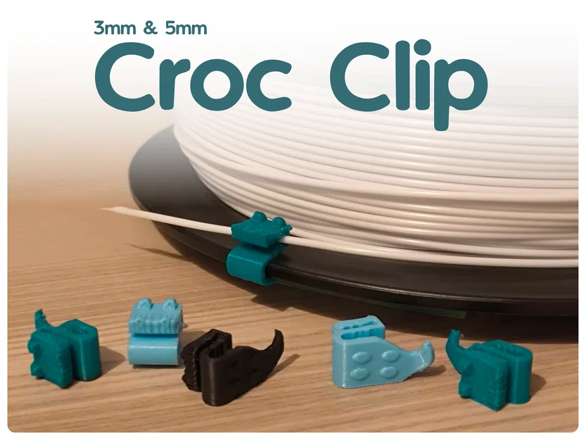 Croc Clip - Kẹp nhựa in 3D hình cá sấu (Phiên bản 3mm & 5mm) - Image 1