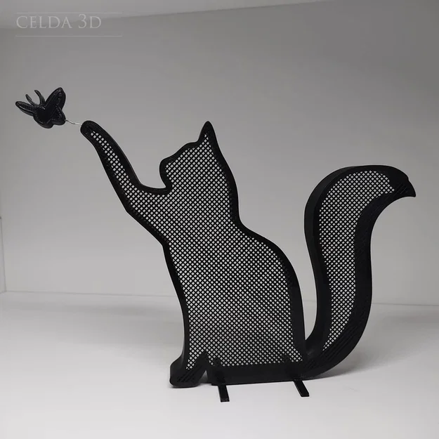 Giá treo bông tai hình mèo - Image 1