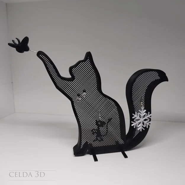 Giá treo bông tai hình mèo - Image 2