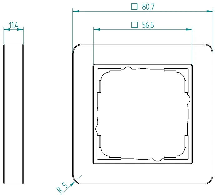 Khung đơn 1-Compartment cho GIRA System 55 Standard - Image 3