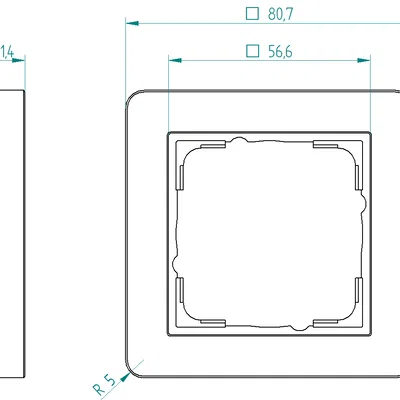 Khung đơn 1-Compartment cho GIRA System 55 Standard