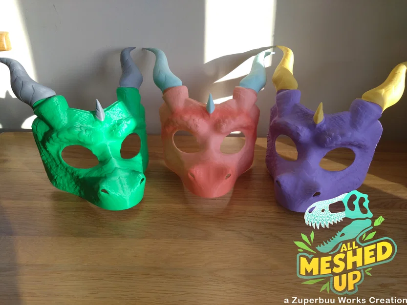 Mặt nạ hóa trang rồng phương Tây (Western Dragon Masquerade Mask) - Image 1