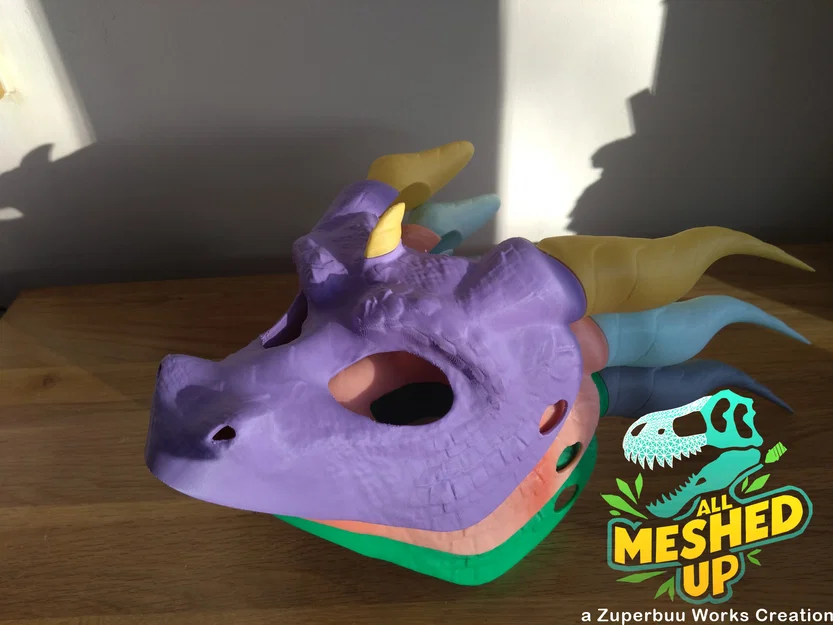 Mặt nạ hóa trang rồng phương Tây (Western Dragon Masquerade Mask) - Image 2