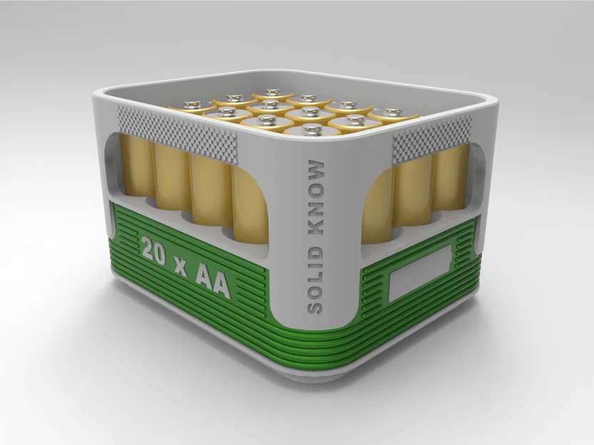 Hộp đựng pin AA có thể xếp chồng (Thiết kế thùng bia Veltins) - Image 1