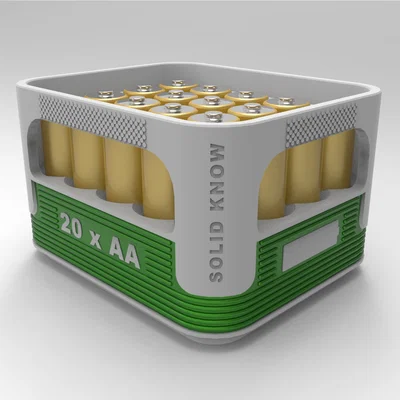 Hộp đựng pin AA có thể xếp chồng (Thiết kế thùng bia Veltins)