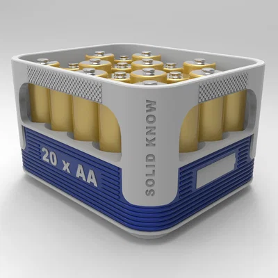Hộp đựng pin AA có thể xếp chồng (Thiết kế thùng bia Veltins)