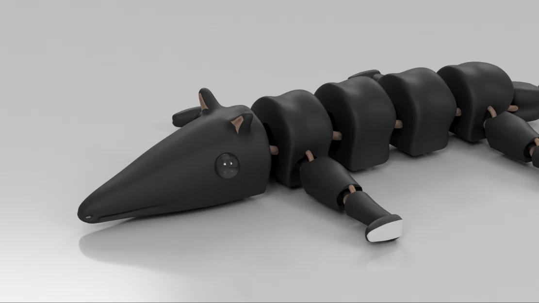 Mô hình thú ăn kiến (Articulated Anteater) in 3D linh hoạt, không cần support - Image 1