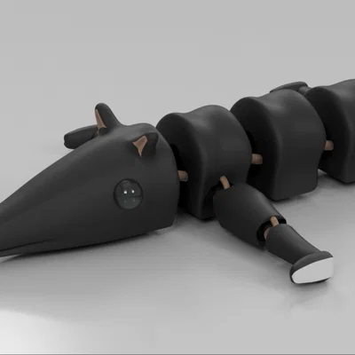 Mô hình thú ăn kiến (Articulated Anteater) in 3D linh hoạt, không cần support