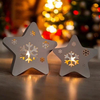 Đèn LED tea light, ngôi sao trang trí "Twinkle Snowflakes"
