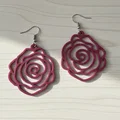 Bông tai in 3D hình hoa hồng (Rose shaped earrings) - Thiết kế tinh tế - Thumbnail 1