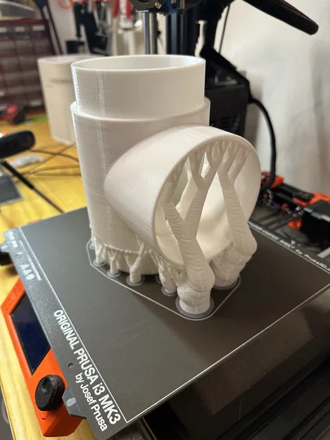 Khớp nối chữ T 100mm cho hệ thống thông gió in 3D - Image 2