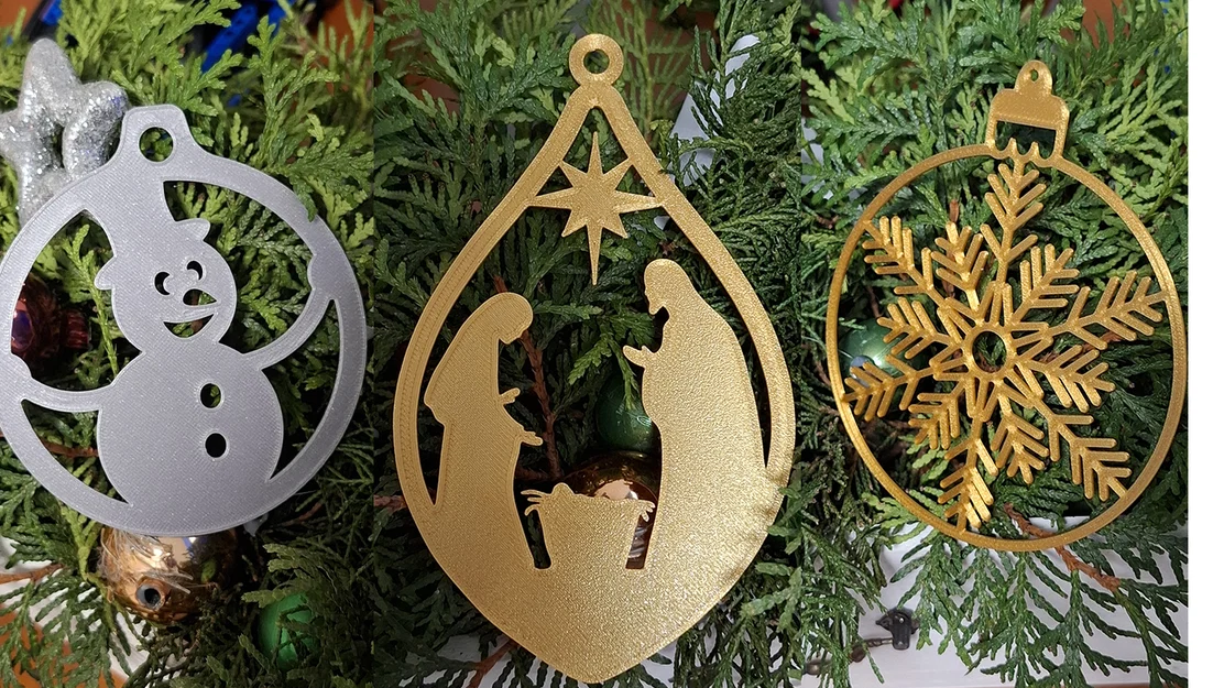 Mẫu đồ trang trí cây thông Noel in 3D tinh tế và dễ thực hiện - Image 1