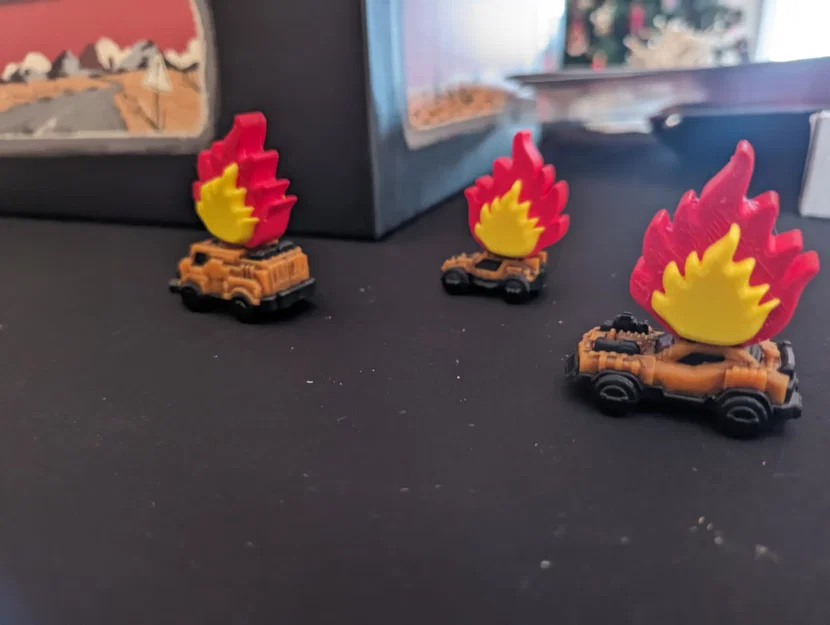 Thunder Road Vendetta - Token biểu tượng ngọn lửa đặt trên thẻ xe - Image 3