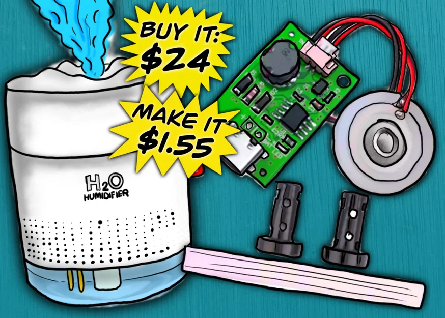 Tự chế máy phun sương siêu âm tiết kiệm với in 3D - Image 1