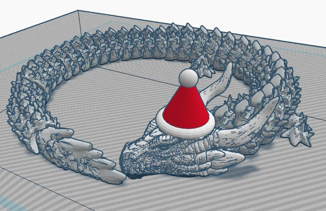 Mô hình rồng Giáng sinh cử động (Articulated Winter Dragon) cho in 3D - Image 1