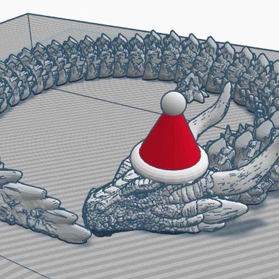 Mô hình rồng Giáng sinh cử động (Articulated Winter Dragon) cho in 3D