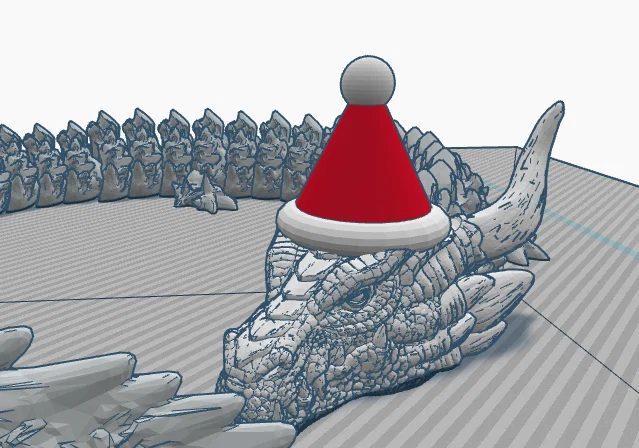 Mô hình rồng Giáng sinh cử động (Articulated Winter Dragon) cho in 3D - Image 2