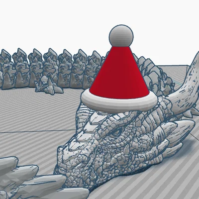 Mô hình rồng Giáng sinh cử động (Articulated Winter Dragon) cho in 3D